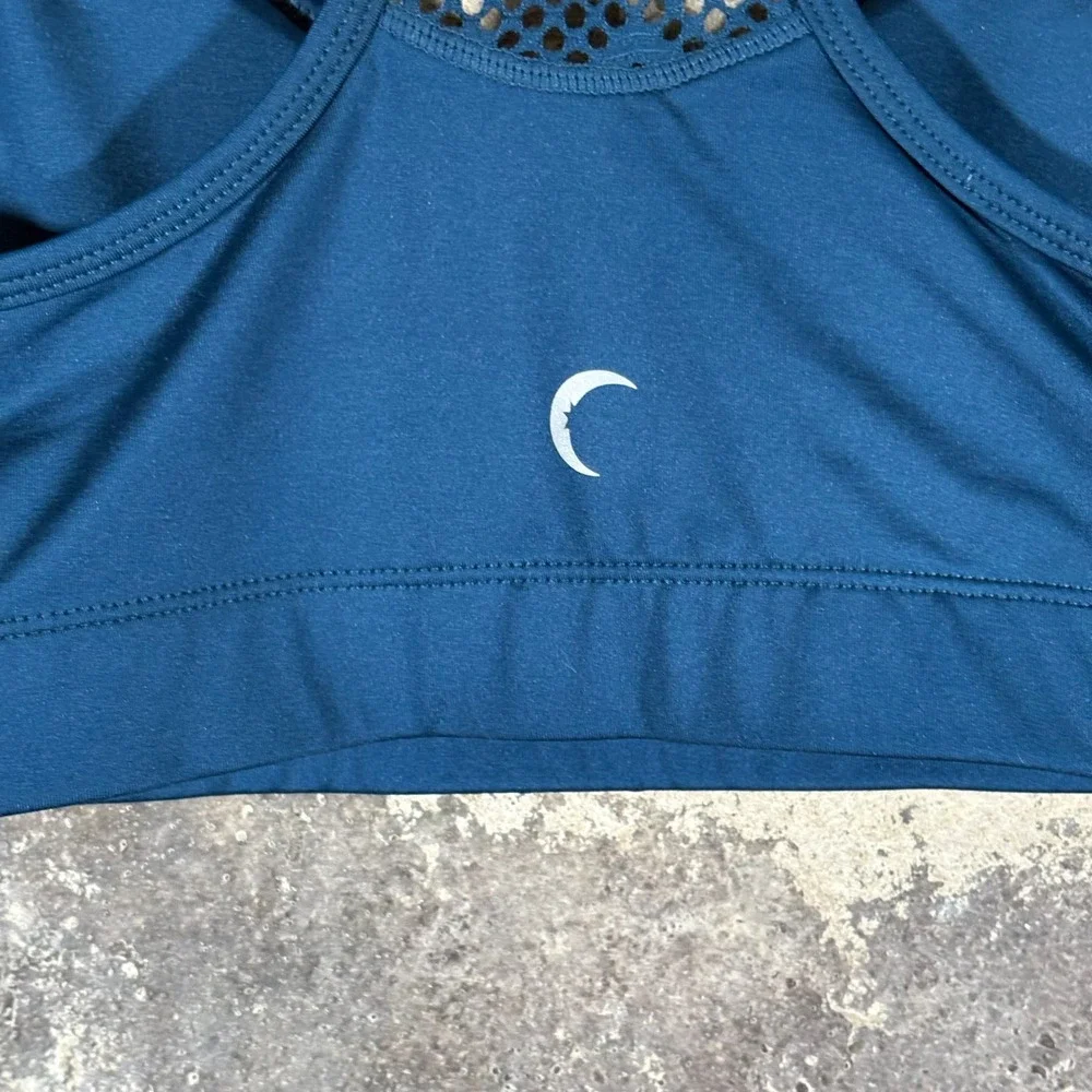 ZYIA Active Teal Blue Racerback‎ Sports Bra Bomber Comfortable Small Padded